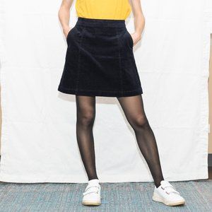 Uniqlo Black corduroy a-line miniskirt US0